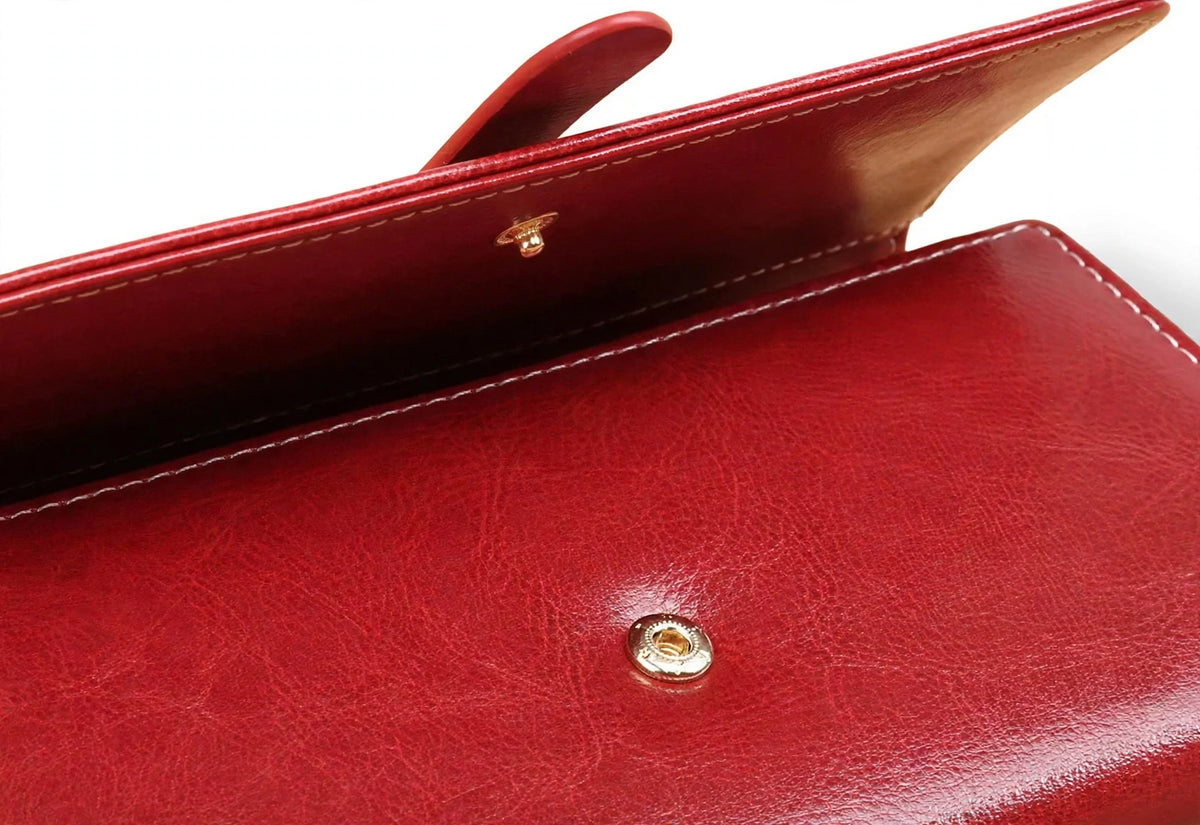 RUBY women's long genuine leather wallet with RFID protection - Jouloud