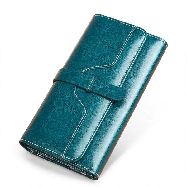 RUBY women's long genuine leather wallet with RFID protection - Jouloud