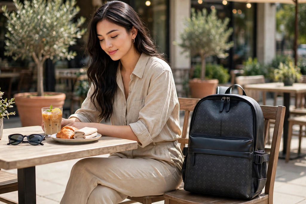 MILANO | Unisex Monogram Laptop Backpack 14" - Water-Resistant