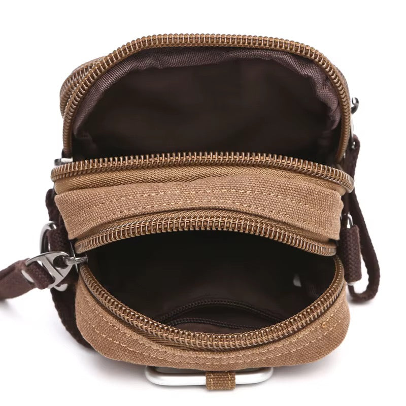 MILO mini heavy-duty canvas crossbody sling bag - Jouloud