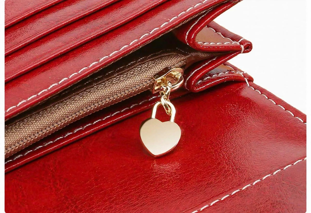 RUBY women's long genuine leather wallet with RFID protection - Jouloud