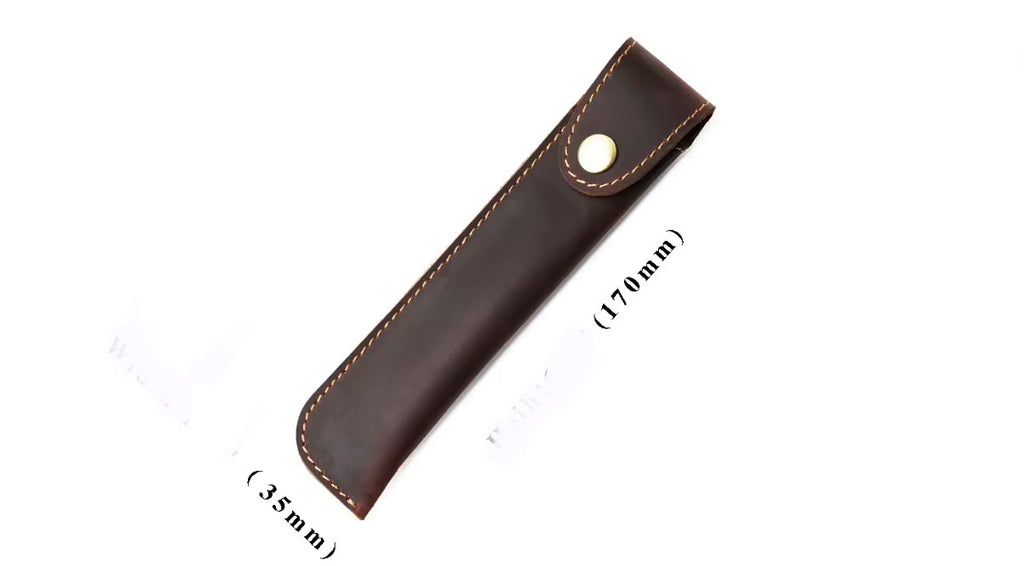 ENZO genuine Crazy Horse leather pen case - Jouloud