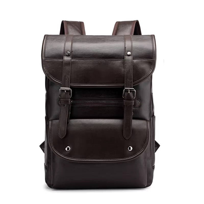BRUNO vintage unisex PU leather mini backpack - Jouloud