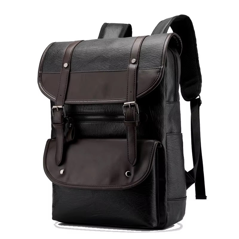 BRUNO vintage unisex PU leather mini backpack - Jouloud