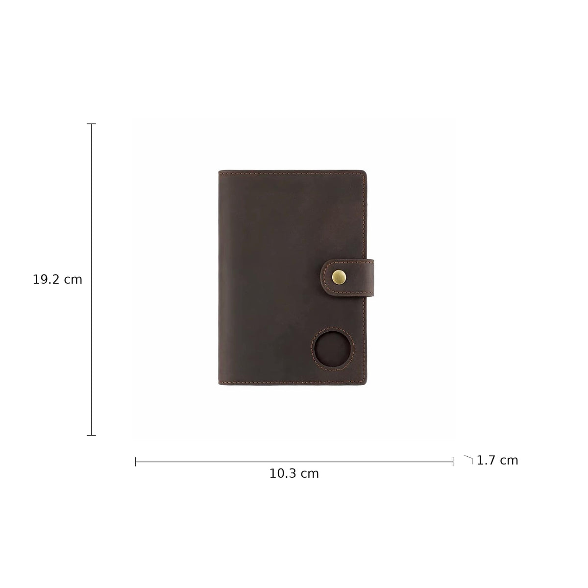 CESAR genuine leather passport holder travel wallet with AirTag slot - Jouloud
