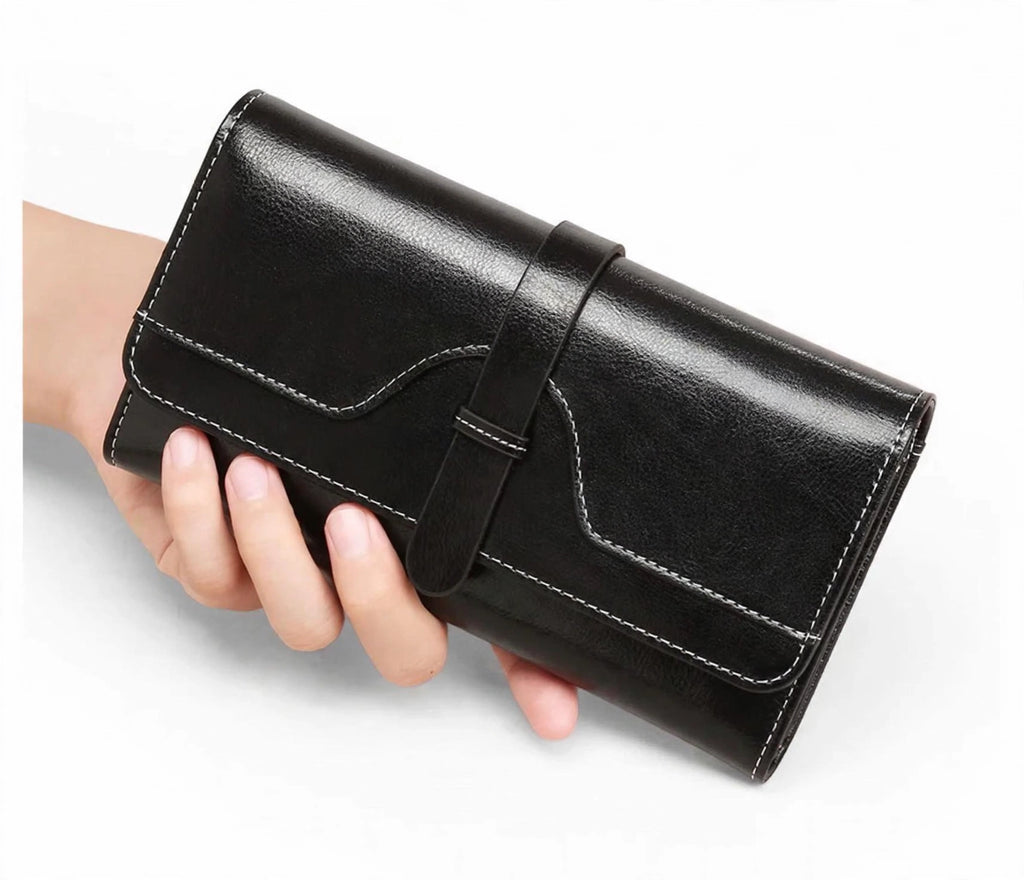 RUBY women's long genuine leather wallet with RFID protection - Jouloud