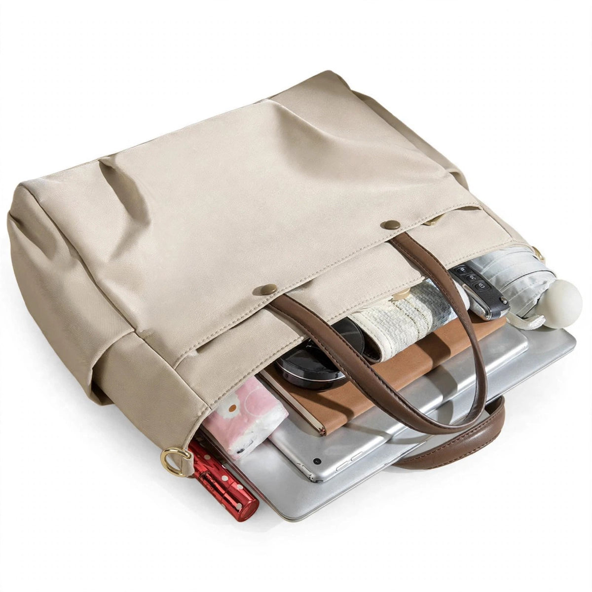 NOUR women's water-resistant Oxford laptop tote bag - Jouloud