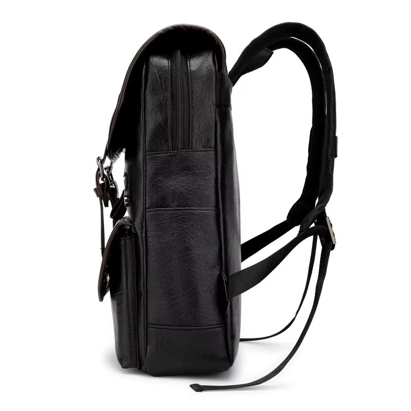 BRUNO vintage unisex PU leather mini backpack - Jouloud