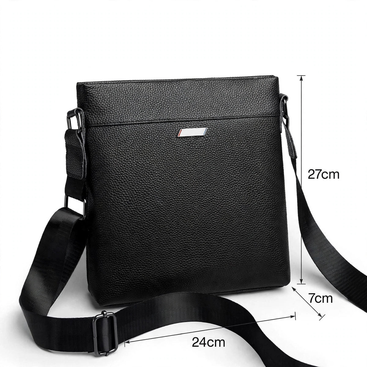 RAVEN men's genuine top grain leather crossbody bag - Jouloud
