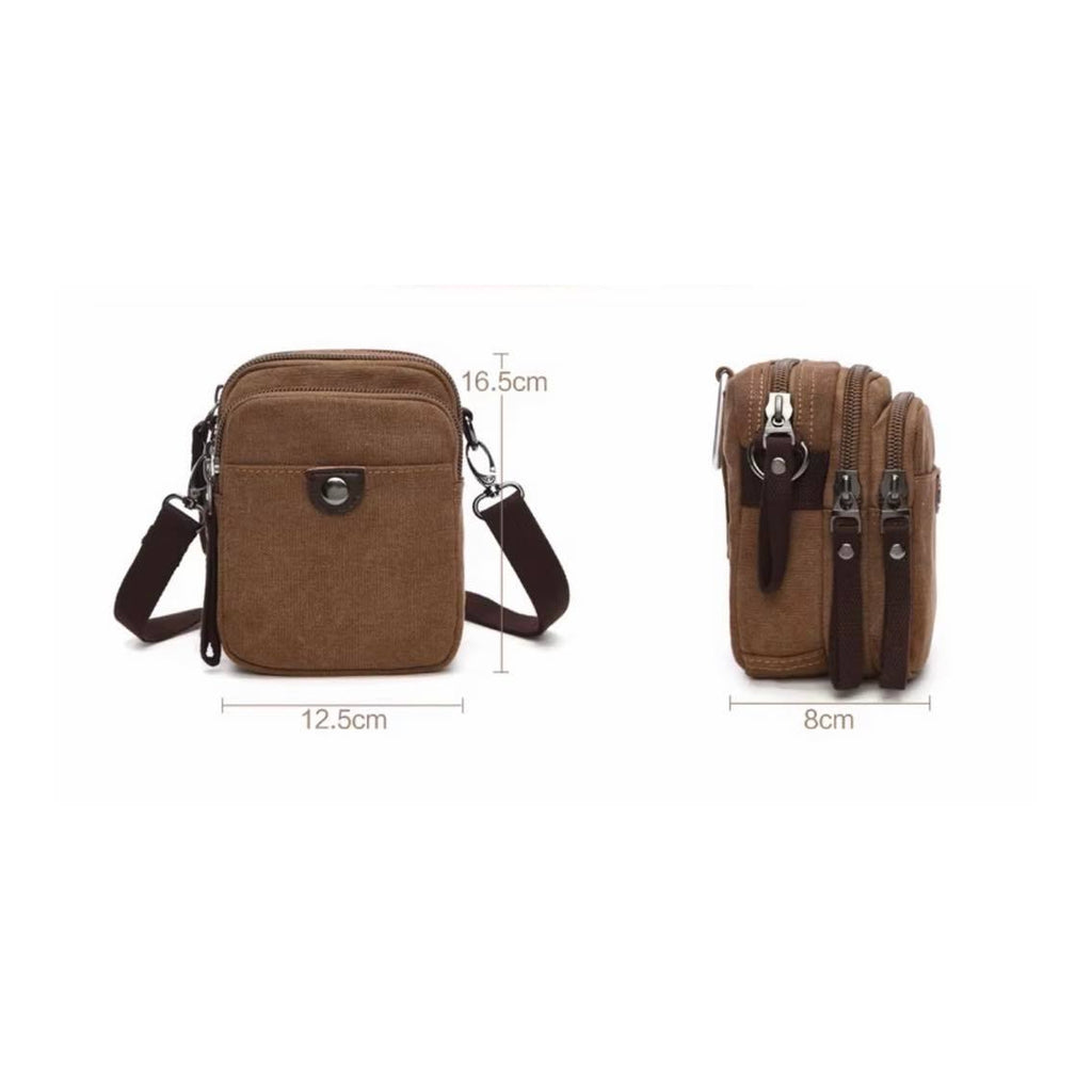 MILO mini heavy-duty canvas crossbody sling bag - Jouloud