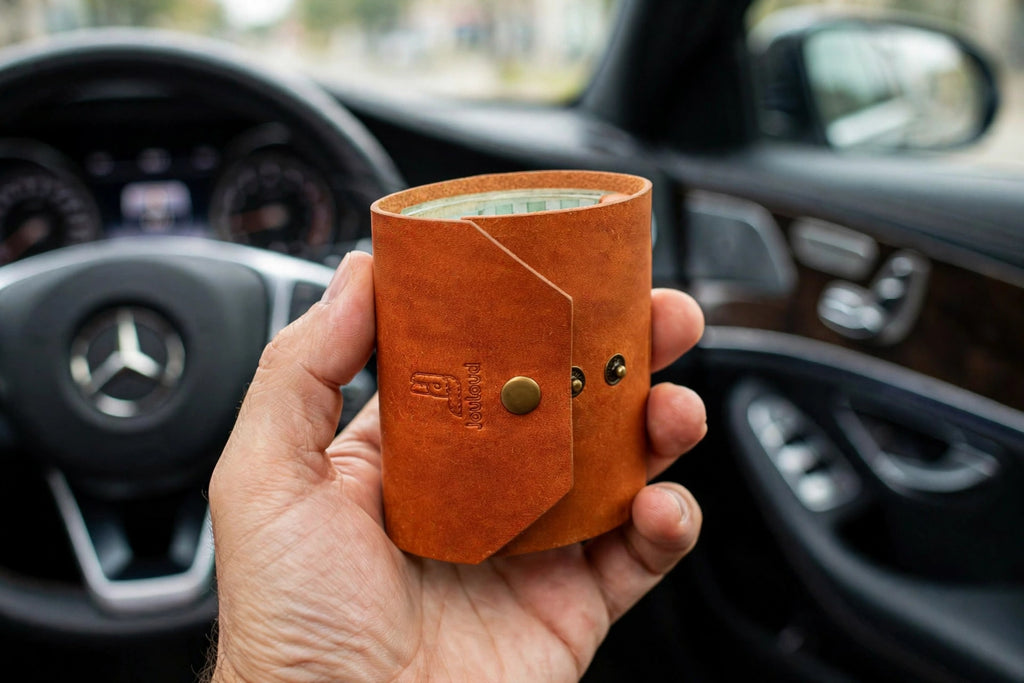 CARVO magnetic genuine leather money wrap - Jouloud