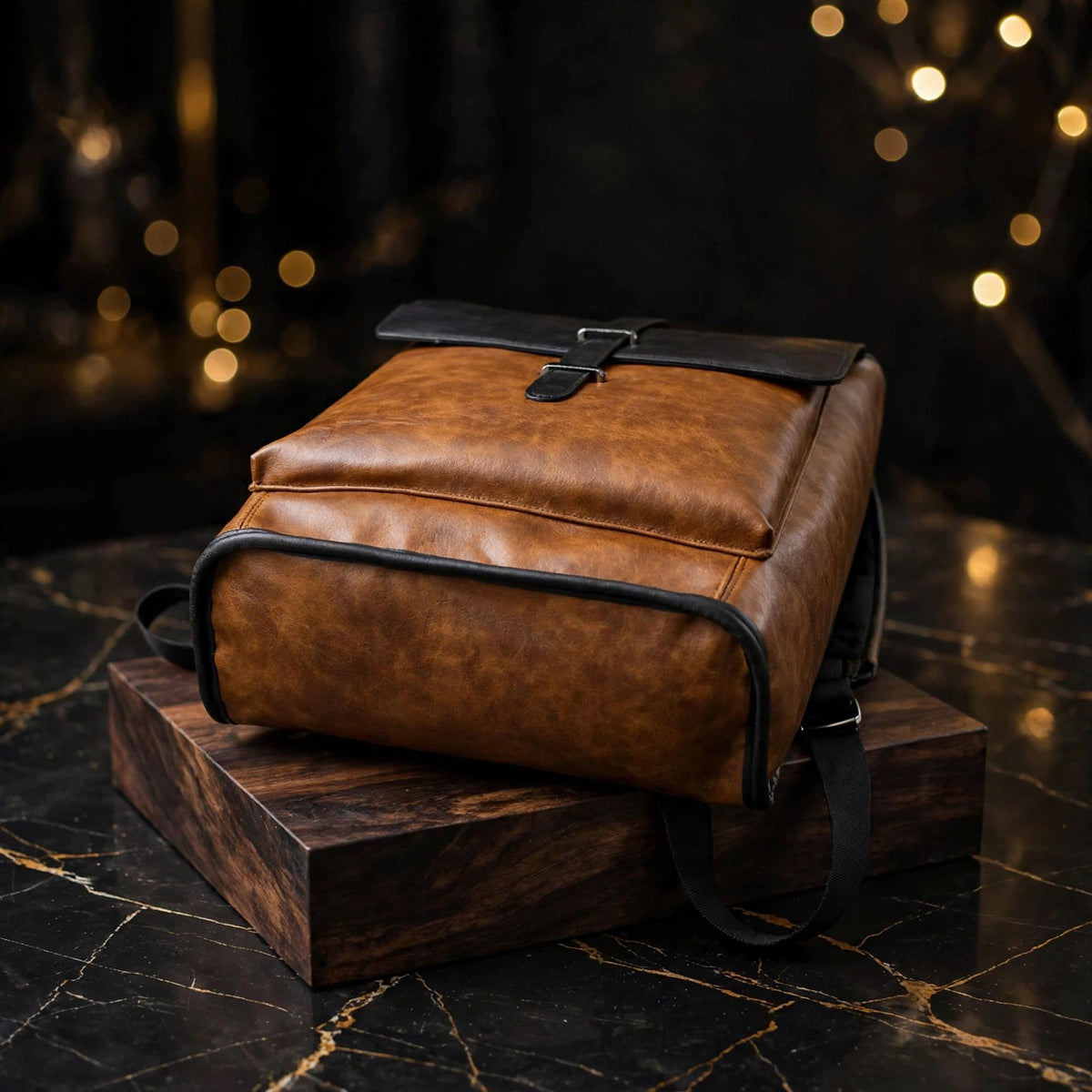 VALTERO slim vegan leather executive laptop backpack - Jouloud