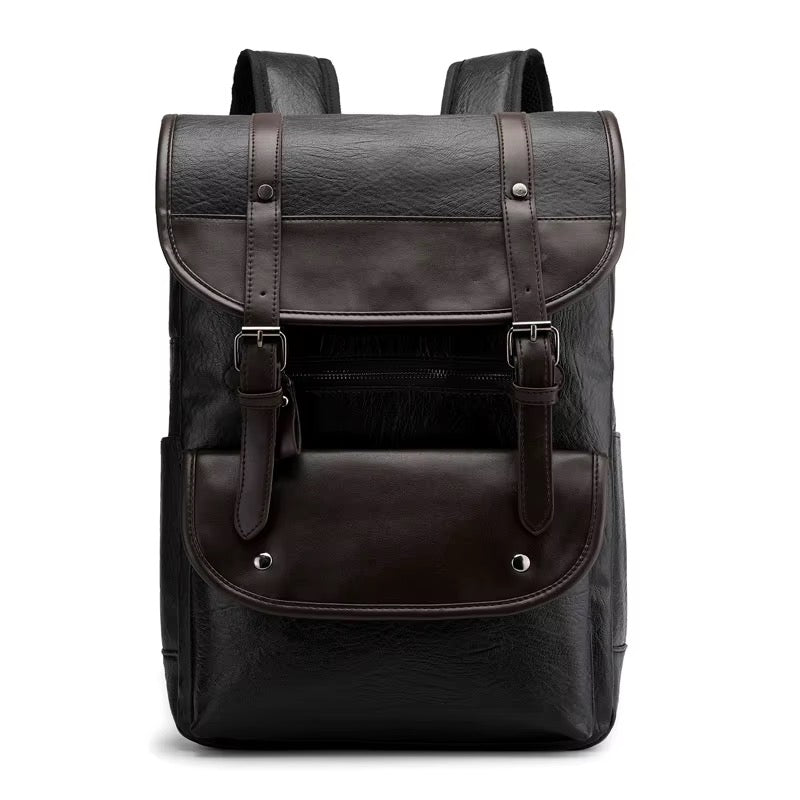 BRUNO vintage unisex PU leather mini backpack - Jouloud