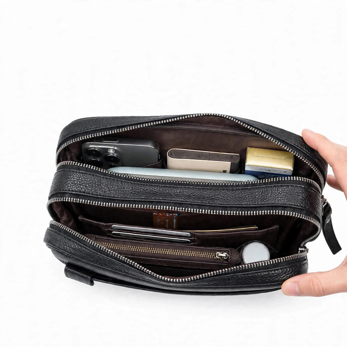MONO LONDON men's minimalist PU leather hand clutch - Jouloud