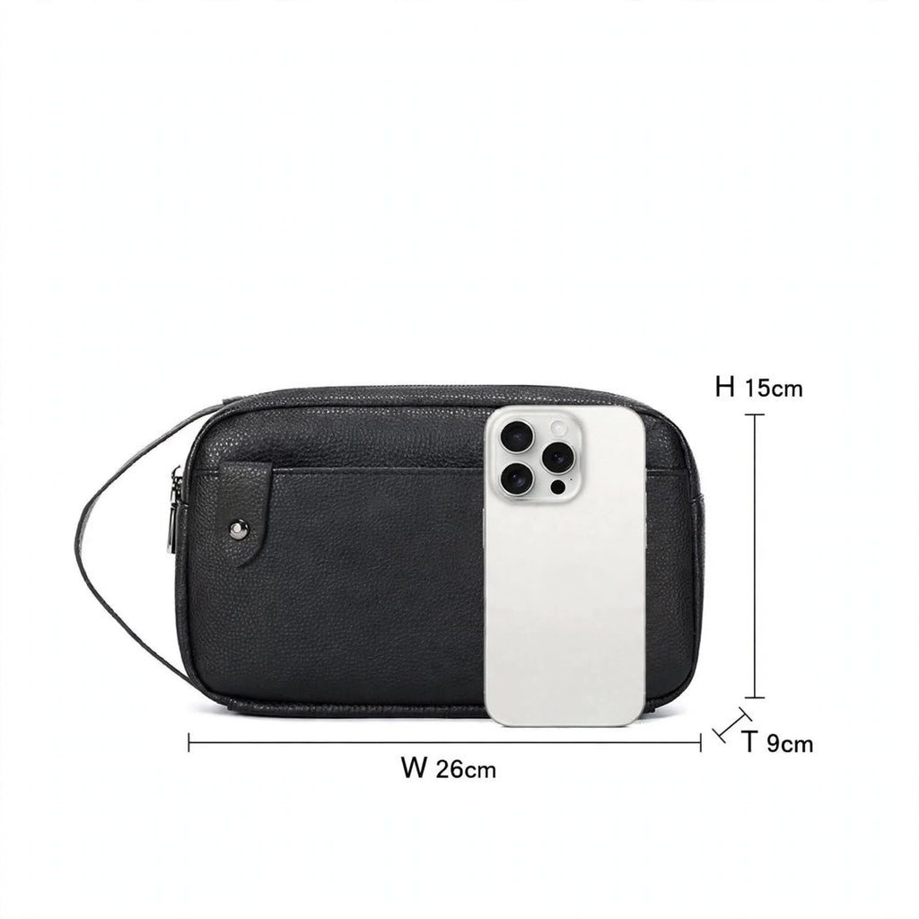 MONO LONDON men's minimalist PU leather hand clutch - Jouloud
