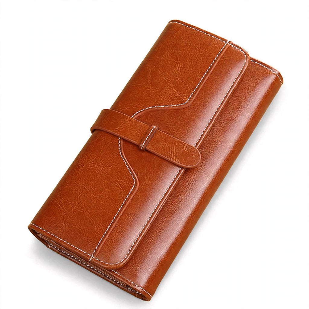 RUBY women's long genuine leather wallet with RFID protection - Jouloud
