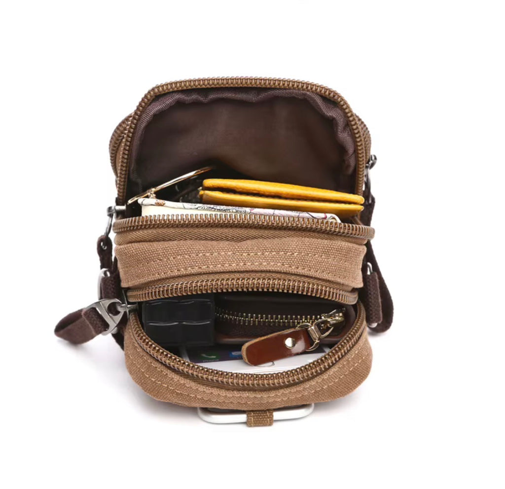 MILO mini heavy-duty canvas crossbody sling bag - Jouloud