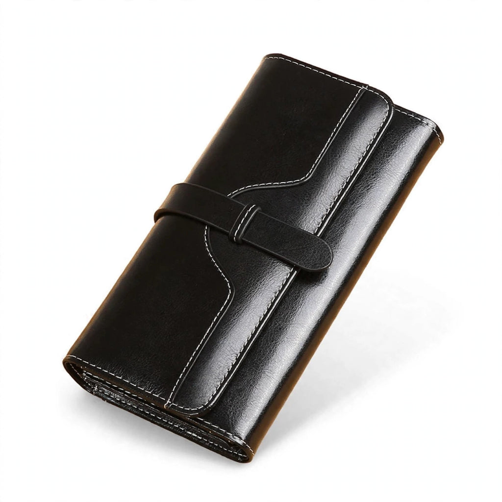 RUBY women's long genuine leather wallet with RFID protection - Jouloud