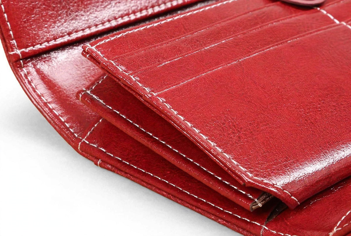 RUBY women's long genuine leather wallet with RFID protection - Jouloud