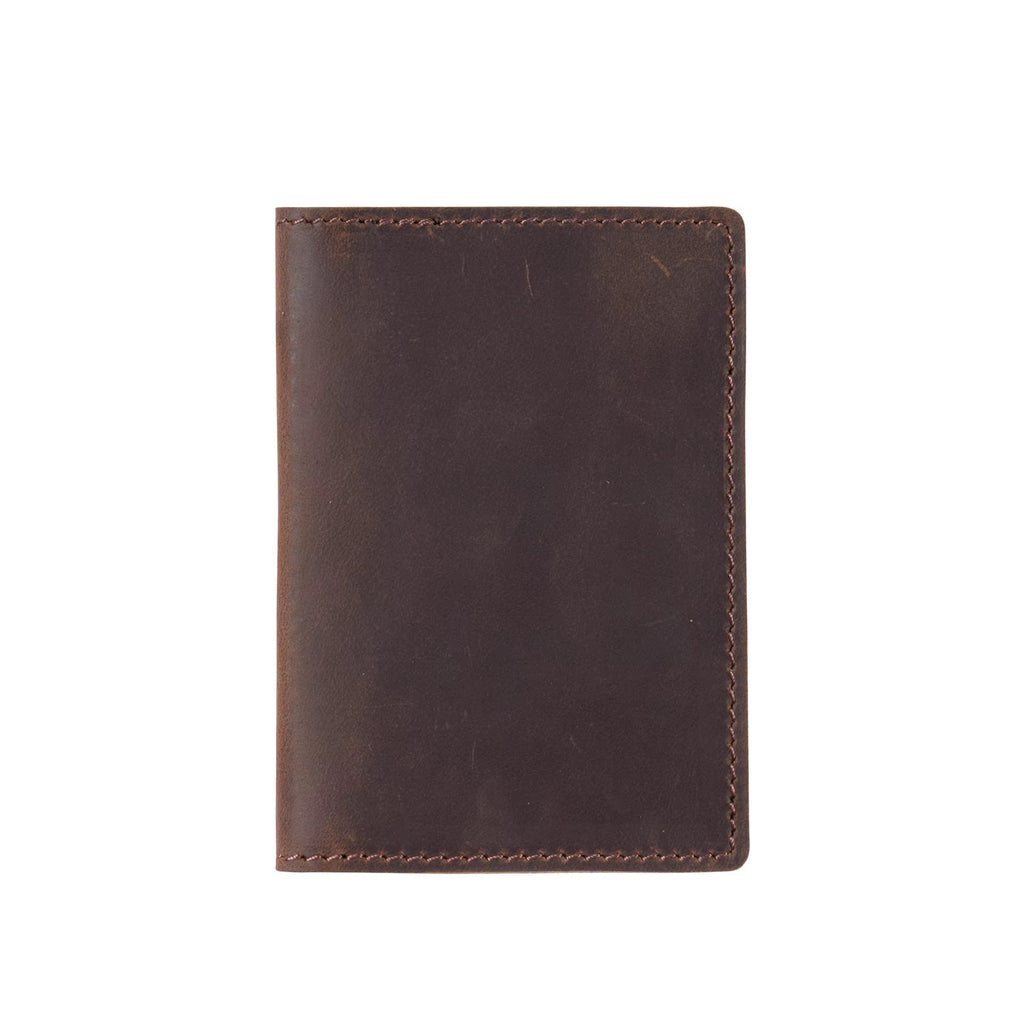 FABIO slim genuine Crazy Horse leather bifold card holder - Jouloud