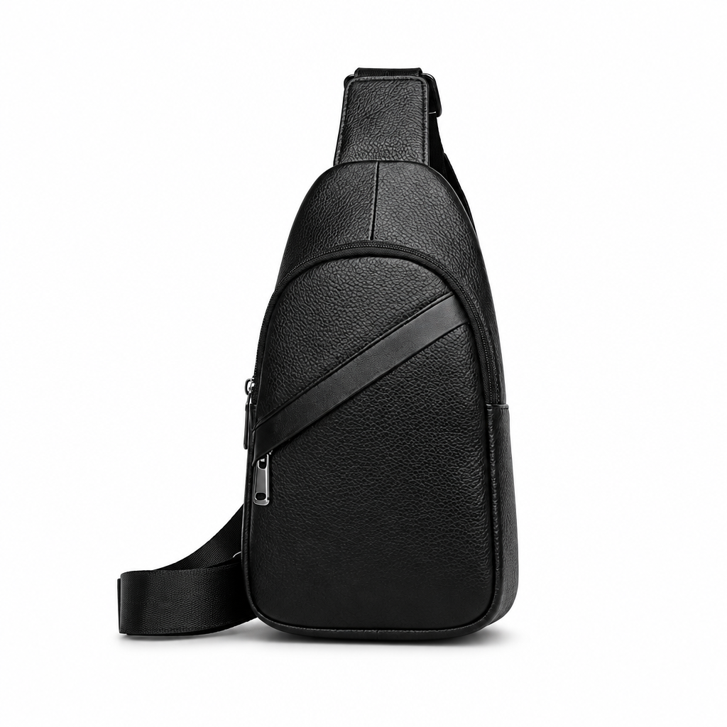 FALCON men's genuine top-grain leather sling bag - Jouloud