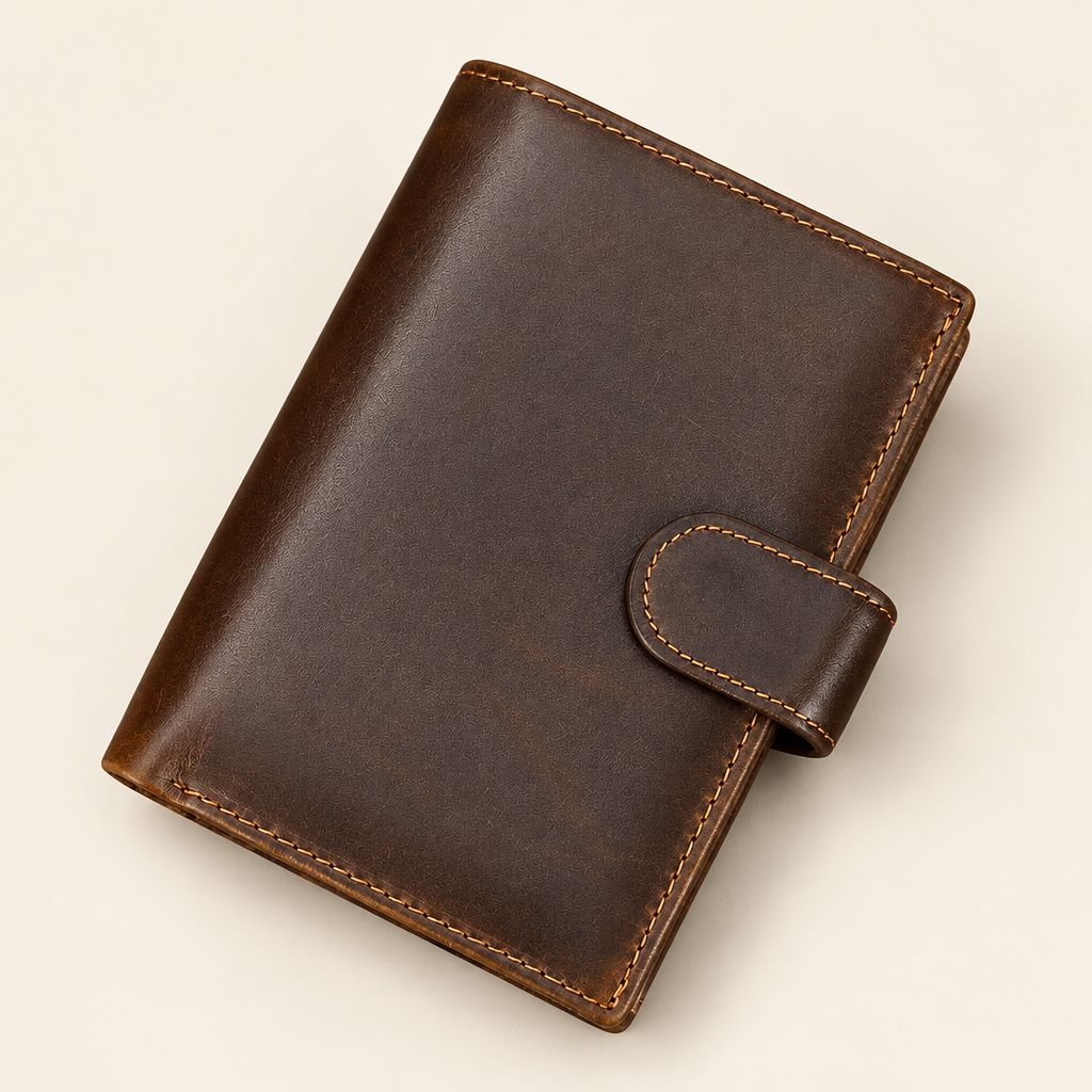 MARCO men's vintage genuine leather tri-fold wallet - Jouloud