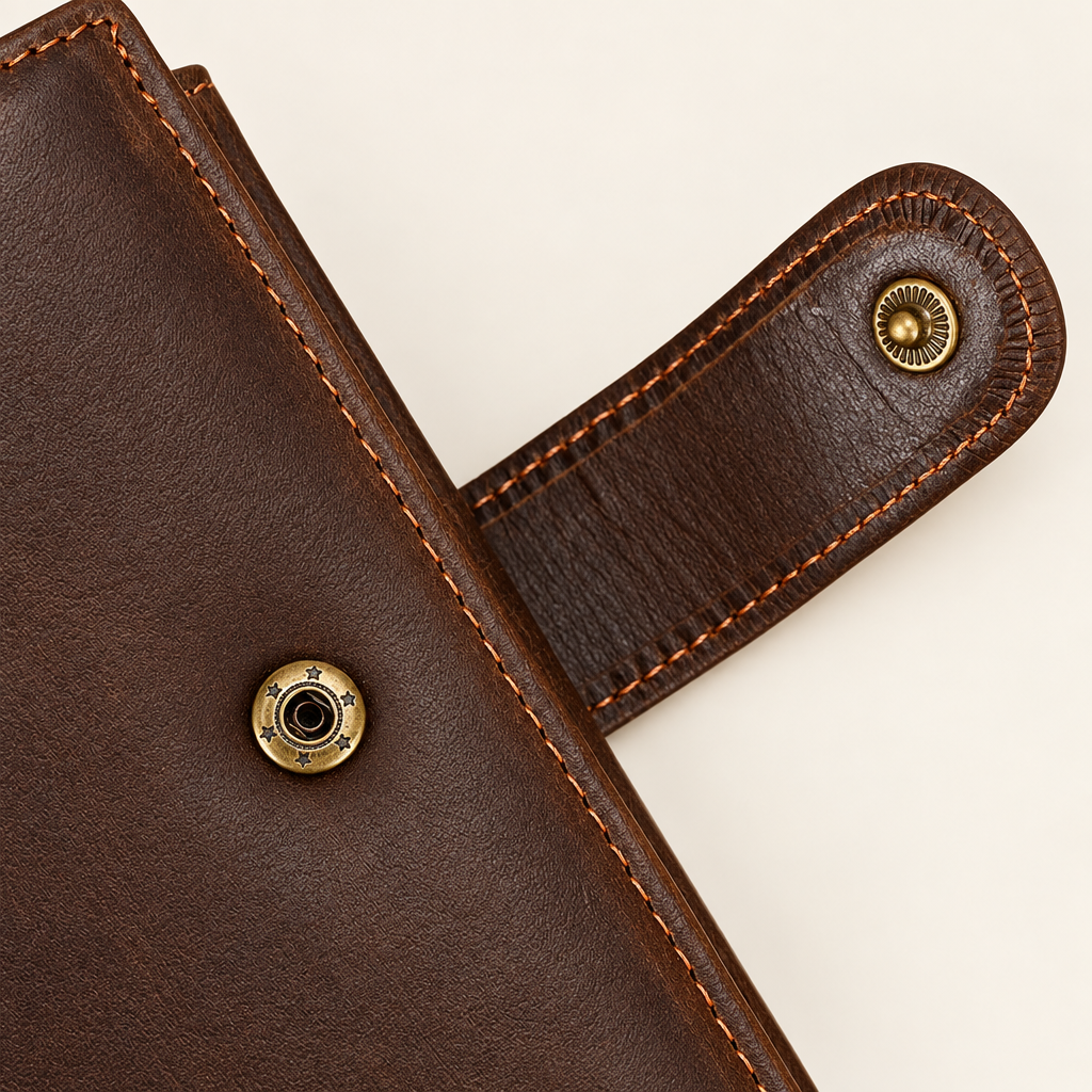 MARCO men's vintage genuine leather tri-fold wallet - Jouloud